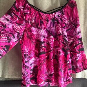 Zac & Rachel Pink and Black Women's Blouse
